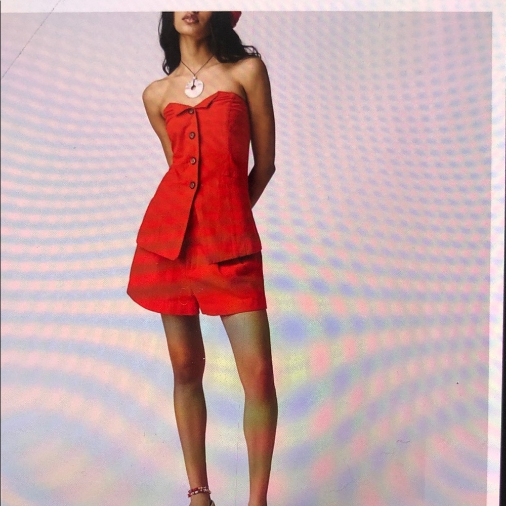 Free People Vibrant Orange suit tube top - Picture 6 of 6